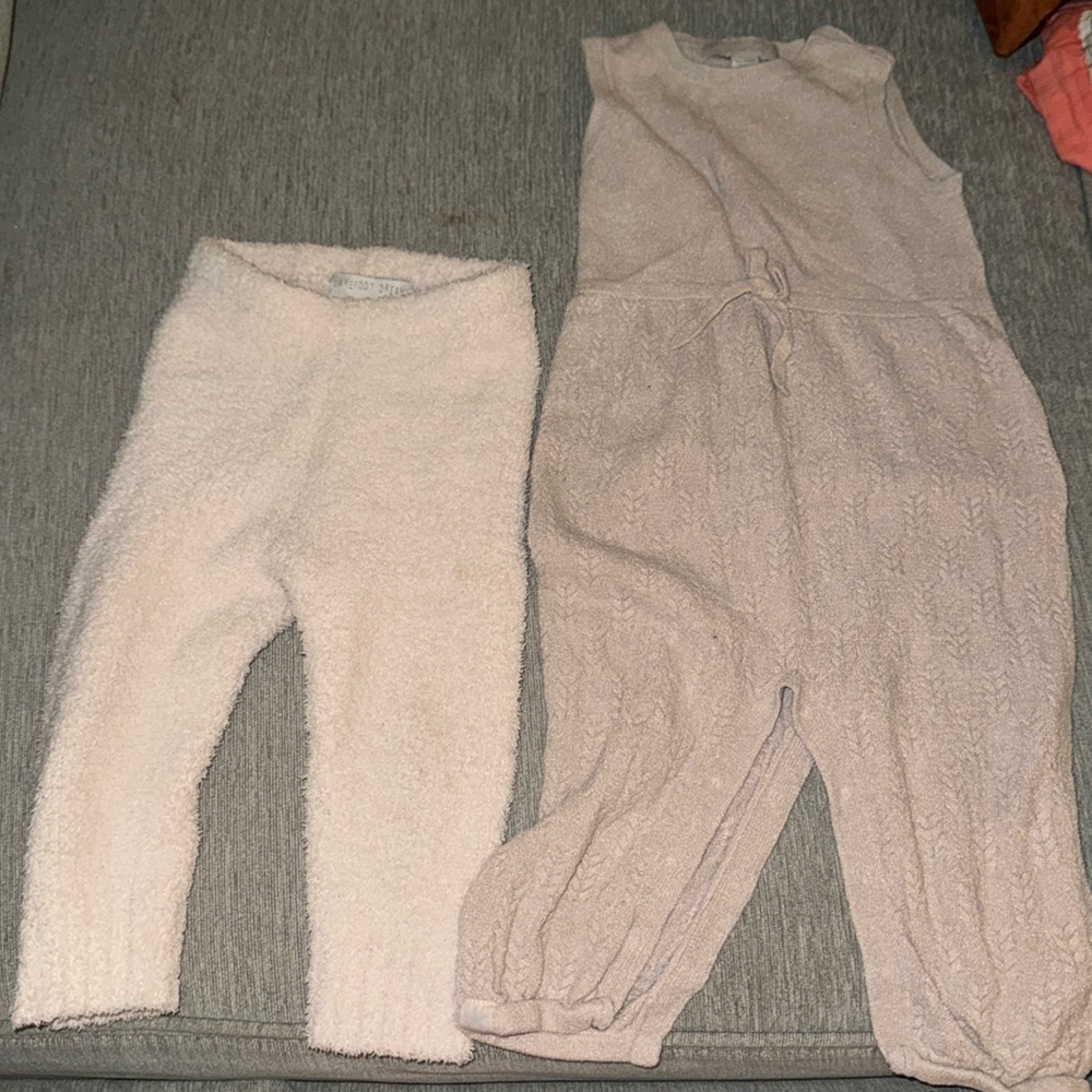 Barefoot dreams set baby girl pink